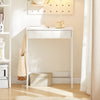 SoBuy FWT43-W Mesa de escritorio con un cajón y 2 ganchos Blanco 60x40x76 cm