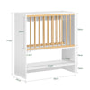 Preventa-SoBuy KCR09-W Estante de Pared con 1 Estante Adicional y 7 Ganchos