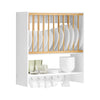 Preventa-SoBuy KCR09-W Estante de Pared con 1 Estante Adicional y 7 Ganchos