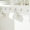 Preventa-SoBuy KCR09-W Estante de Pared con 1 Estante Adicional y 7 Ganchos