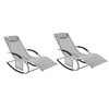 SoBuy OGS28-HGx2 Tumbonas X2 con Almohada y Bolsillo Lateral