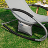 SoBuy OGS28-HG Espreguiçadeira com Almofada e Bolso Lateral