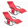 SoBuy OGS28-Rx2 Tumbonas x2 con Almohada y Bolsillo Lateral