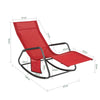 SoBuy OGS47-R Tumbona Soporta hasta 120 kg Roja