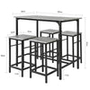 Mesa alta de bar e bancos SoBuy OGT11-HG x4