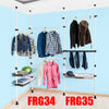 Conjunto de dois cestos de roupa multiusos em arame metálico SoBuy FRG34-P02