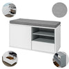 SoBuy FSR37-W Banco Zapatero con 1 cajón 1 puerta