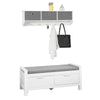 SoBuy FSR74-W+FRG282-W Sapateira de corredor com bengaleiro