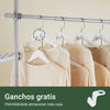SoBuy KLS03-II-HG Barra Telescópica Perchero Burro Ropa Resistente Gris