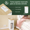 SoBuy FBT111-E-WNx2 Set de 2 Mesita de noche delgada con estación de carga Blanco