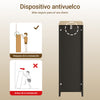 SoBuy FBT149-SCH Mesita de Noche Estrecha 20cm con 2 Cajones + Compartimento Negro