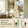 SoBuy KLS20-SCH Perchero de Pared con 2 Estantes MDF Negro 91,5x48x220cm