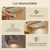 SoBuy FBT174-E-WN Mesita Flotante con lámpara de Sensor de Movimiento extraíble y cajón