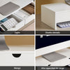 SoBuy BBF02-W Soporte para monitor con 2 cajónes Blanco