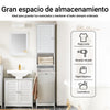 SoBuy BZR124-W Mueble Columna de Baño con 1 Cesto para Ropa Sucia Blanco