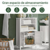 Armário de casa de banho SoBuy BZR13-W com 2 prateleiras e 2 portas, branco