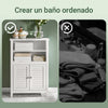 Armário de casa de banho SoBuy BZR13-W com 2 prateleiras e 2 portas, branco