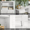Armário de casa de banho SoBuy BZR13-W com 2 prateleiras e 2 portas, branco