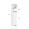 Armário de casa de banho pré-venda SoBuy BZR151-W para espaços estreitos, branco, 20x96x20 cm