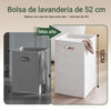 Cesto para roupa suja SoBuy BZR21-DG com uma gaveta, cinzento