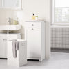 SoBuy BZR21-II-W Cesto para Ropa Sucia con un cajón Blanco