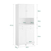 Armário de casa de banho alto SoBuy BZR215-W com 2 cestos de roupa e 2 gavetas, branco 