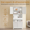 Armário de casa de banho alto SoBuy BZR215-W com 2 cestos de roupa e 2 gavetas, branco 