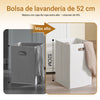 Armário de casa de banho alto SoBuy BZR215-W com 2 cestos de roupa e 2 gavetas, branco 