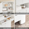Armário de casa de banho alto SoBuy BZR215-W com 2 cestos de roupa e 2 gavetas, branco 