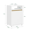SoBuy BZR222-W Mueble Bajo Lavabo Estrecho con Recorte en U Blanco