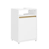 SoBuy BZR222-W Mueble Bajo Lavabo Estrecho con Recorte en U Blanco