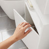 SoBuy BZR222-W Mueble Bajo Lavabo Estrecho con Recorte en U Blanco