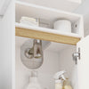 SoBuy BZR222-W Mueble Bajo Lavabo Estrecho con Recorte en U Blanco