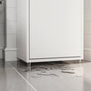 SoBuy BZR222-W Mueble Bajo Lavabo Estrecho con Recorte en U Blanco
