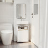 SoBuy BZR222-W Mueble Bajo Lavabo Estrecho con Recorte en U Blanco