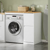 SoBuy BZR223-WN Mueble Lavadora con Cesto y Tendedero Extraíble Blanco 100×60×95 cm