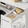 SoBuy BZR229-W Mueble lavadora y secadora con puerta Armario para lavadora con cajón Blanco