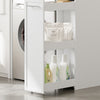 SoBuy BZR229-W Mueble lavadora y secadora con puerta Armario para lavadora con cajón Blanco
