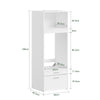 SoBuy BZR230-W Mueble para lavadora y secadora con puertas Blanco 66x60.5x186 cm