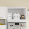 SoBuy BZR230-W Mueble para lavadora y secadora con puertas Blanco 66x60.5x186 cm