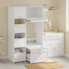SoBuy BZR230-W Mueble para lavadora y secadora con puertas Blanco 66x60.5x186 cm
