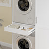 SoBuy BZR231-W Mueble torre para lavadora y secadora apilables Blanco 110x66x186 cm