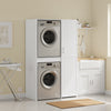 SoBuy BZR231-W Mueble torre para lavadora y secadora apilables Blanco 110x66x186 cm