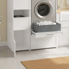 SoBuy BZR232-W Armario Multiusos de Baño Blanco Mueble Lavadero Alto y Estrecho 60x40x186.4 cm
