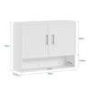 SoBuy BZR233-W Armario de pared colgante blanco con puertas 90x70x28.5 cm