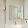 SoBuy BZR239-E-W Armario con Espejo para Baño Blanco con Luz LED Táctil 60x15.5x60 cm