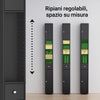 Armário de casa de banho SoBuy BZR34-SCH com 2 portas e 1 gaveta, preto
