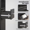 Armário de casa de banho SoBuy BZR34-SCH com 2 portas e 1 gaveta, preto