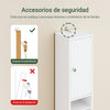 SoBuy BZR34-II-W Armario Estrecho con 2 Puertas y 1 cajón Blanco 20x20x180cm