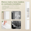 SoBuy BZR34-WN acabado mate en blanco y tono madera, hidrorrepelente y resistente a la humedad, fácil de limpiar
